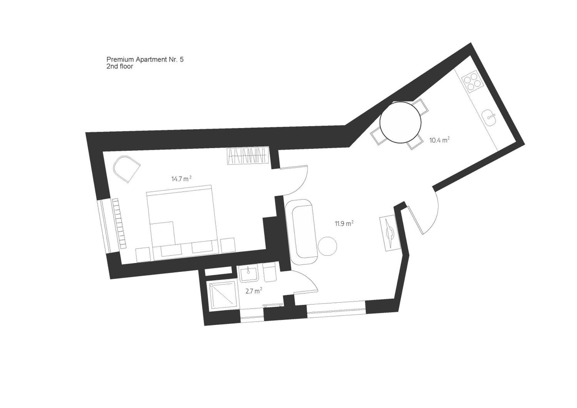 Centra Nams - Center Apartments Cēsis Стая снимка