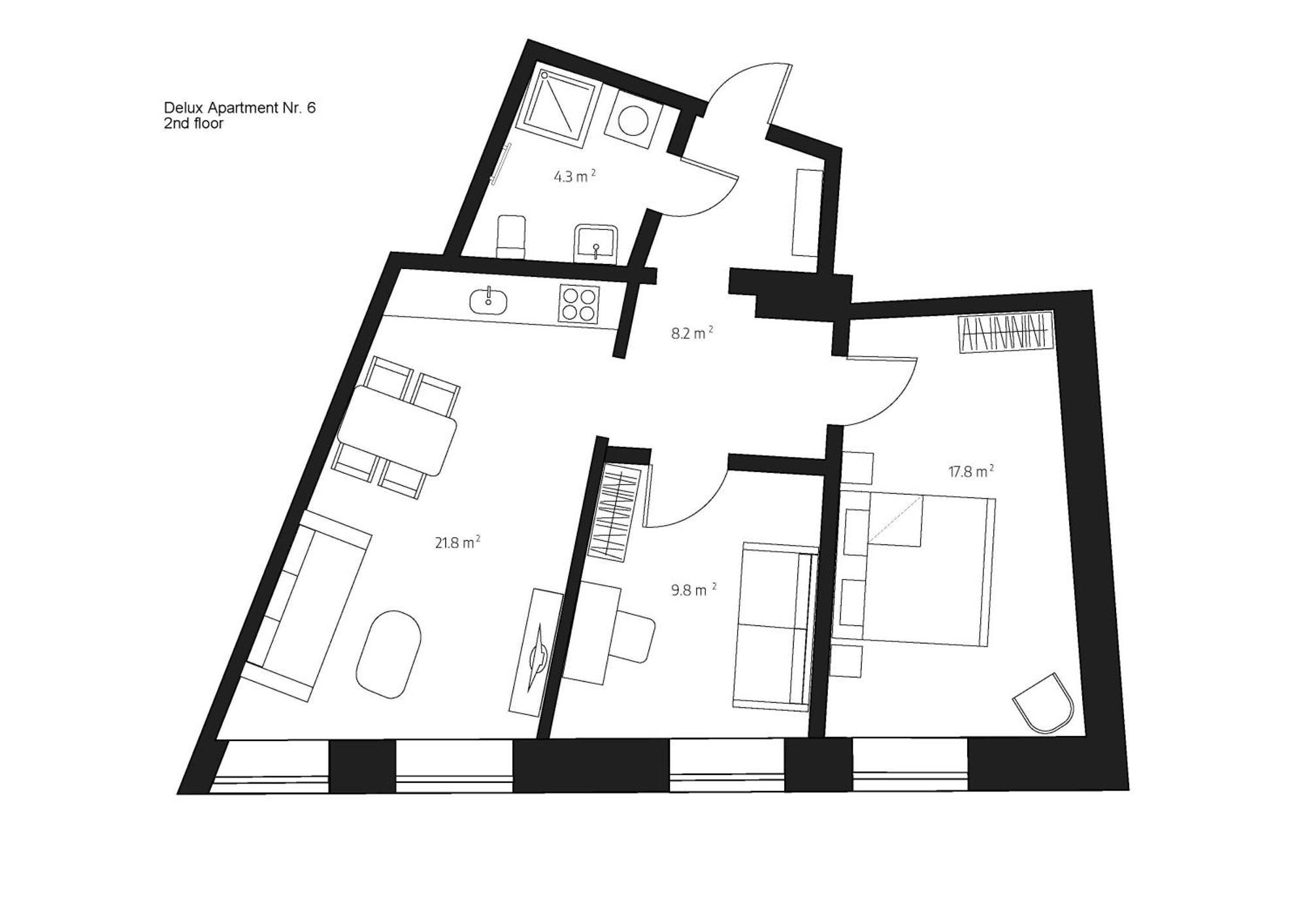 Centra Nams - Center Apartments Cēsis Стая снимка